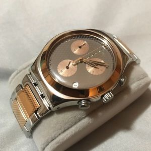 SWATCH "GRILL CHRILL" IRONY CHRONOGRAPH WATCH